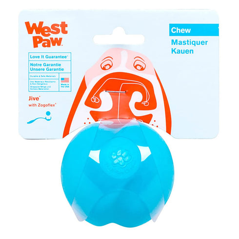 West Paw Zogoflex Jive Extra Small Aqua Dog Toy - Poudre Pet and Feed Supply